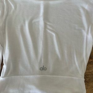 Alo White Long Sleeve Twist- S